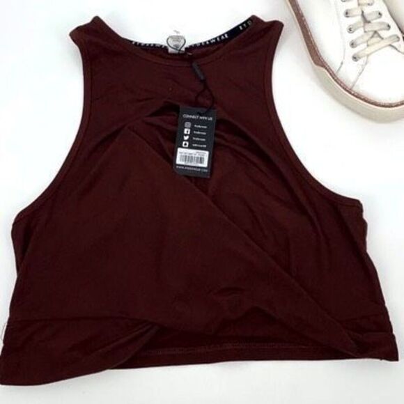 New Ryderwear Adapt Twist Cropped Tank Athleisure‎ Chocolate Brown Large - Picture 6 of 14